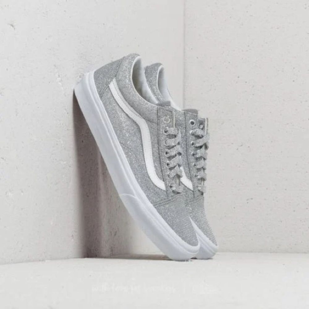 Vans Kids Silver Glitter Old Skool Sneakers